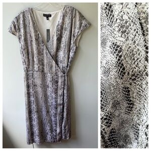 The Limited snakeskin print wrap dress